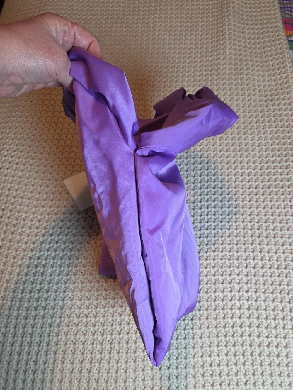 A.L.C. PALOMA TWISTED HANDLE SILKY SLOUCHY LILAC SATIN HOBO HAND BAG